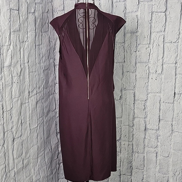HELMUT LANG Deep Plumb Sleeveless Dress Size 10 - Picture 9 of 10